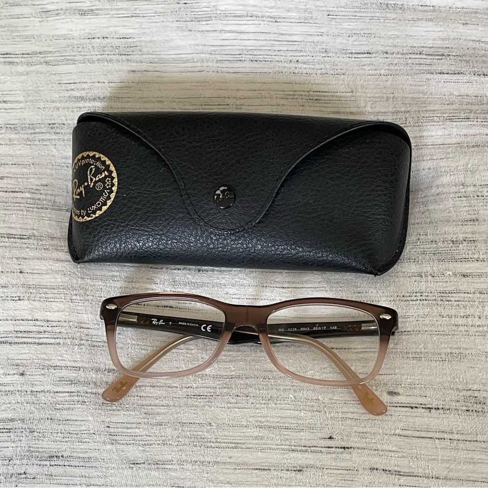 Ray Ban Eyeglasses Brown Gradient Frames RB 5228 5043 53-17-140 with Black Case